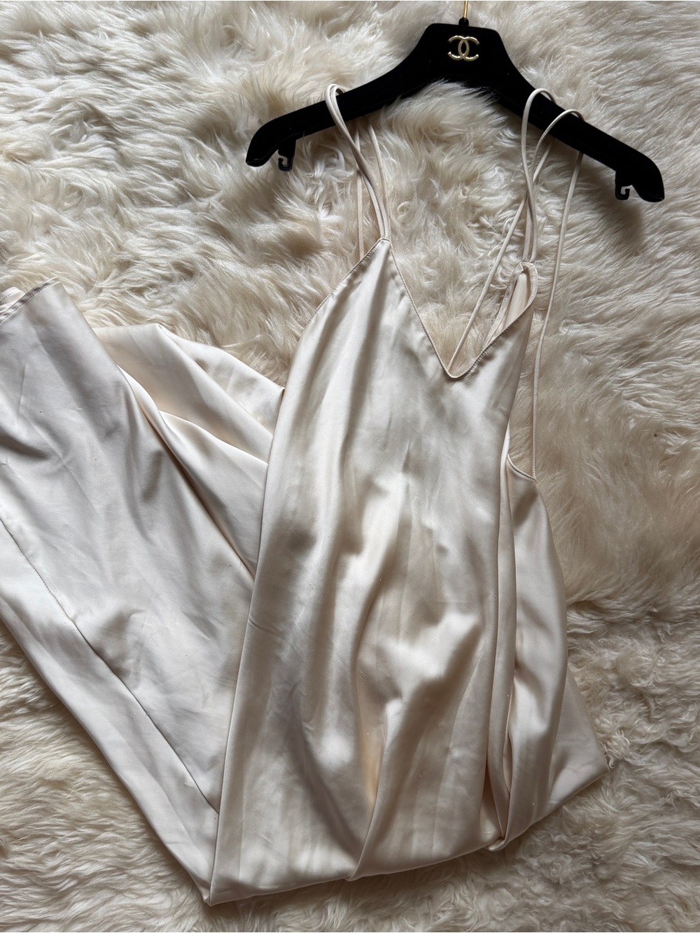 Silky Ivory Backless Slip Dress - zara